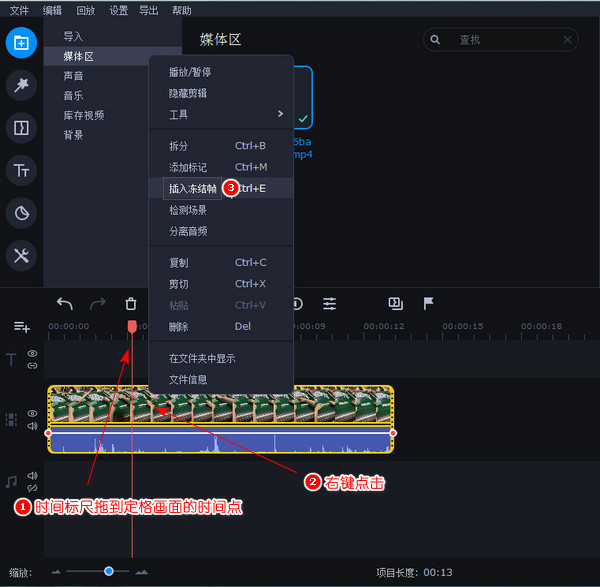 怎么让视频定格在一个画面并局部放大？视频中间某一画面定格放大|视频后期处理